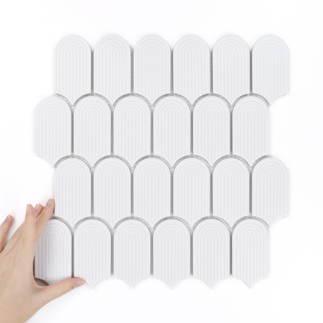 Fliese Wave Weiß Matt