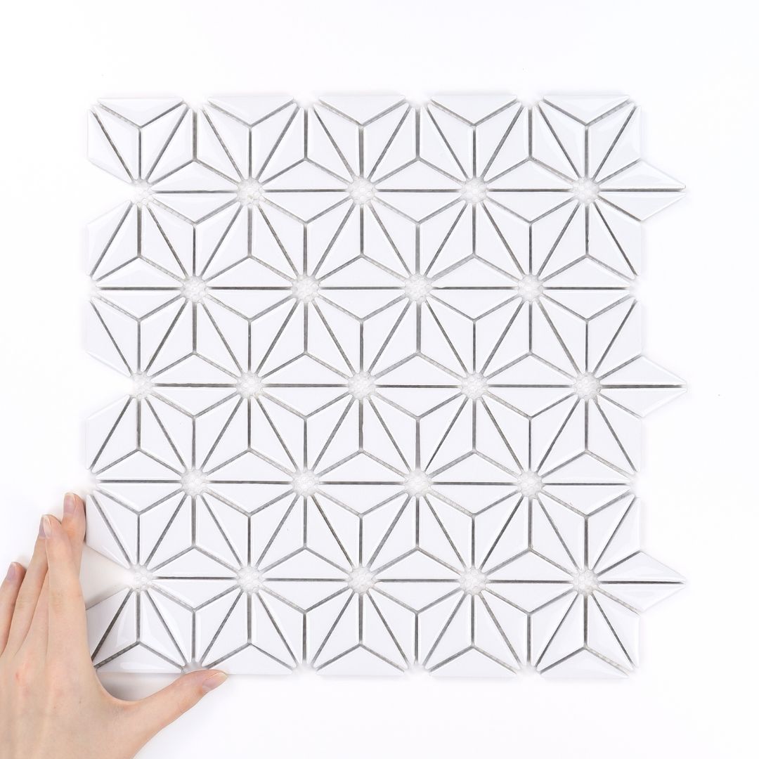 Fliese Constellation White Glänzend