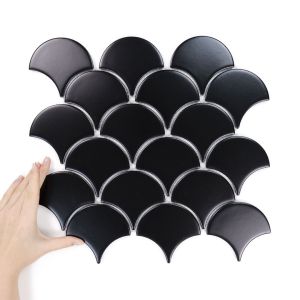 Fliese Flabellum Black Matt