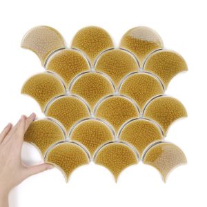 Fliese Flabellum Amber Glänzend