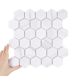 Fliese Hexagon Groß Marble Matt