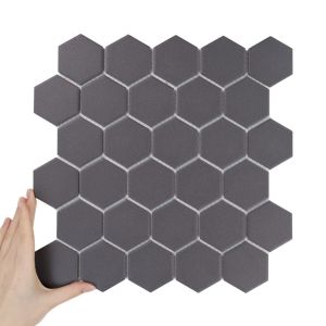 Fliese Hexagon Groß Anthrazit Antirutsch