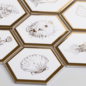 Fliese Hexagon XL Queen Sea Coral