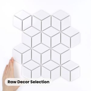 Fliese Diamond White Star Glänzend