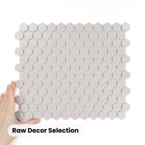 Fliese Hexagon Klein Hellgrau Matt