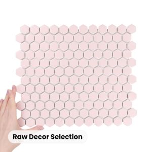 Fliese Hexagon Klein Pink Matt