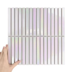Fliese Stick Holo Weiß Glänzend