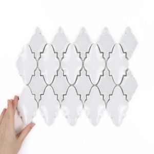 Fliese Arabesque Mirage Weiß Glanz