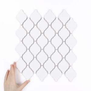 Fliese Arabesque Klein Weiß Matt