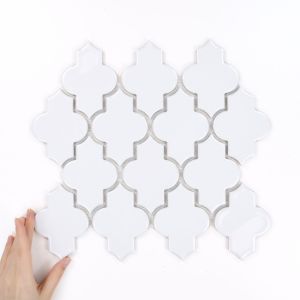 Fliese Arabesque Dover Pure White glänzend