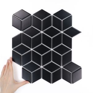 Fliese Diamond Schwarz Matt