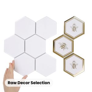 Fliese Hexagon XL 1/3 Gold Bee