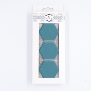 Musterfliese: Hexagon Groß Peacock Matt