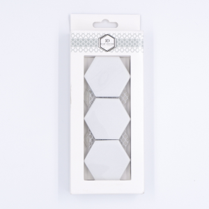 Musterfliese: Hexagon Groß Weiß Glänzend