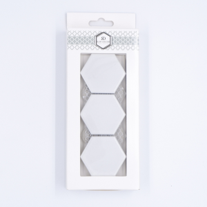 Musterfliese: Hexagon Groß Weiß Matt