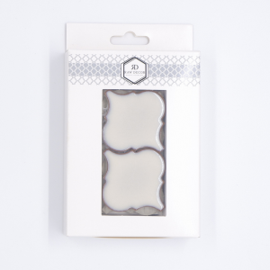 Musterfliese: Arabesque Mittelgroß Creme Glänzend