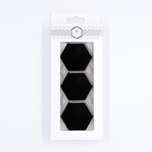 Musterfliese: Hexagon Groß Schwarz Glänzend