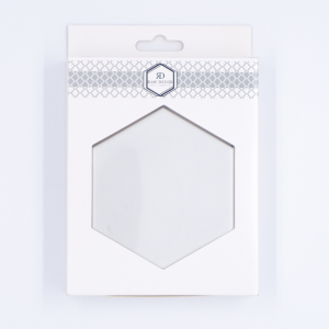 Musterfliese: Hexagon XL Weiß Glänzend