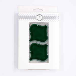 Musterfliese: Arabesque Groß Emerald Glänzend