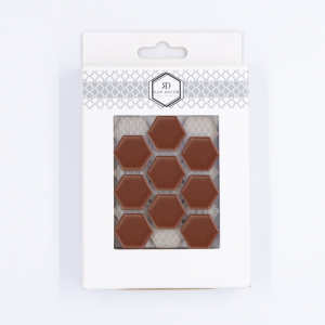 Musterfliese: Hexagon Klein Braun Matt