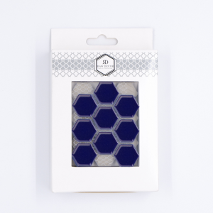 Musterfliese: Hexagon Klein Navy Blue Glänzend