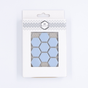 Musterfliese: Hexagon Klein Sky Blue Glänzend