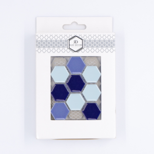 Musterfliese: Hexagon Klein Sea Mix Glänzend