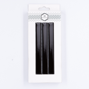 Musterfliese: Stick Schwarz Glänzend