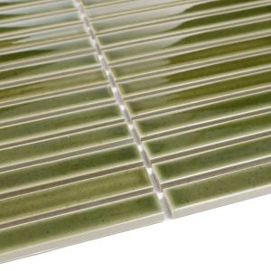 Fliese Stick Olive Glänzend