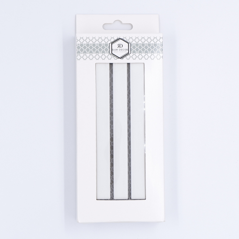 Musterfliese: Stick Weiß Matt