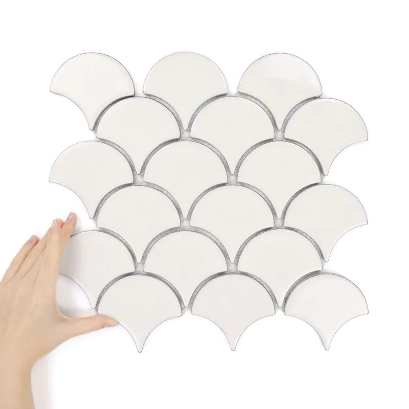 Fliese Flabellum Creme Glänzend