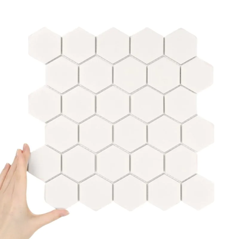 Fliese Hexagon Groß Creme Antirutsch