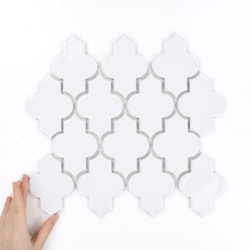 Fliese Arabesque Dover Pure White Glänzend