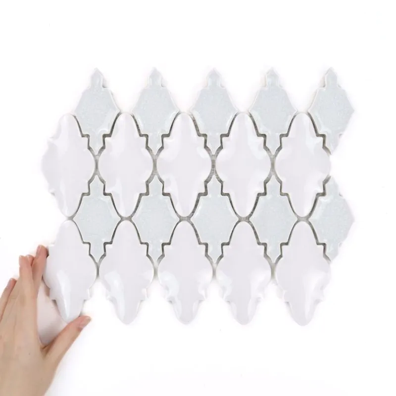 Fliese Arabesque Mirage Weiß Glanz