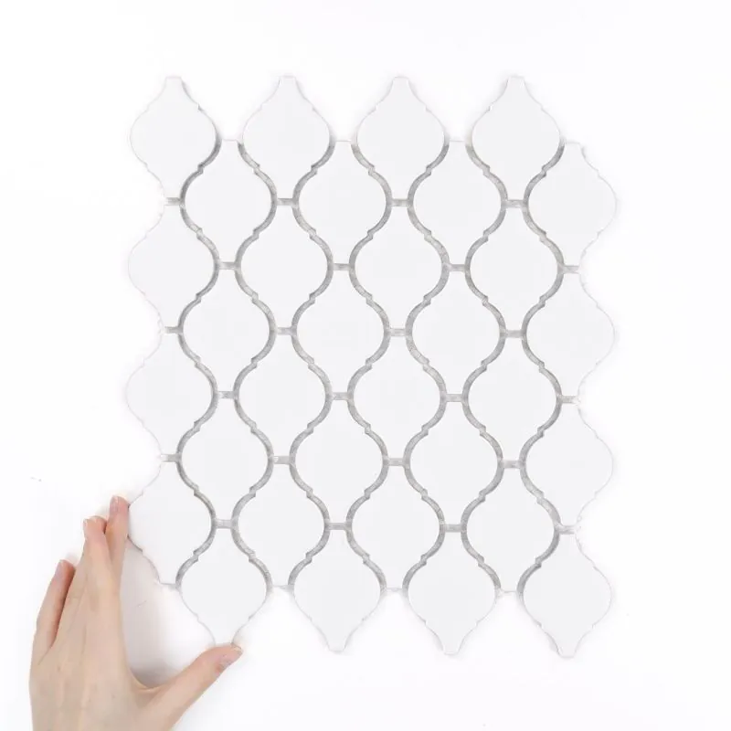 Fliese Arabesque Klein Weiß Matt