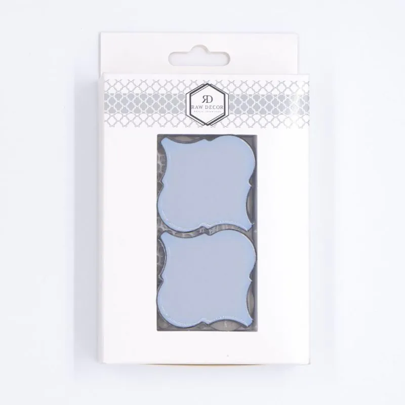 Musterfliese: Arabesque Mittelgroß Baby Blue Glänzend