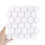 Fliese Hexagon Groß Weiß Glänzend