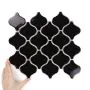 Fliese Arabesque Groß Schwarz Glänzend