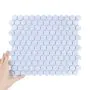 Fliese Hexagon Klein Sky Blue Glänzend