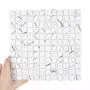 Glasmosaik Cube Marble Carrara Matt