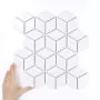 Fliese Diamond White Star Glänzend