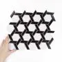 Fliese Hexagon Stella Schwarz-Weiß Matte