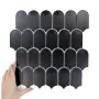 Fliese Wave Schwarz Matt