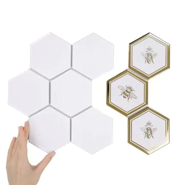 Fliese Hexagon XL 1/3 Gold Bee