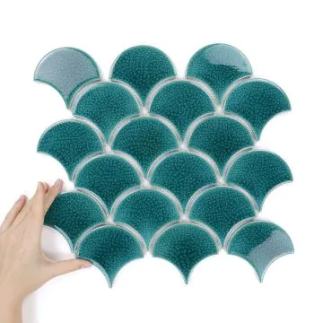 Fliese Flabellum Blue Lagoon Glänzend