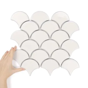 Fliese Flabellum Creme Glänzend