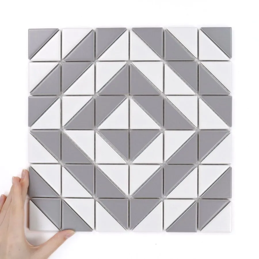 Fliese Aztec Cube Grey Matt