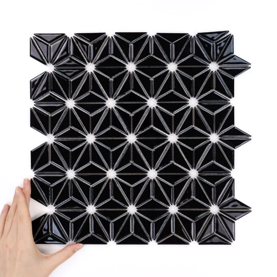 Fliese Constellation Black Glänzend