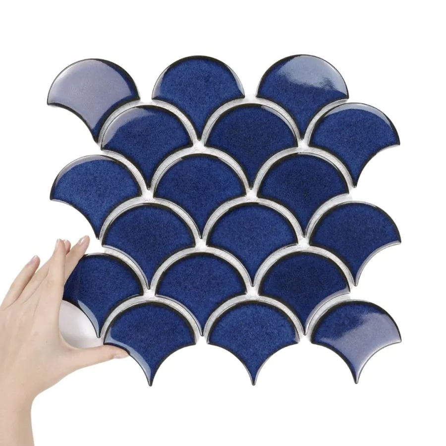 Fliese Flabellum Deep Ocean Glänzend