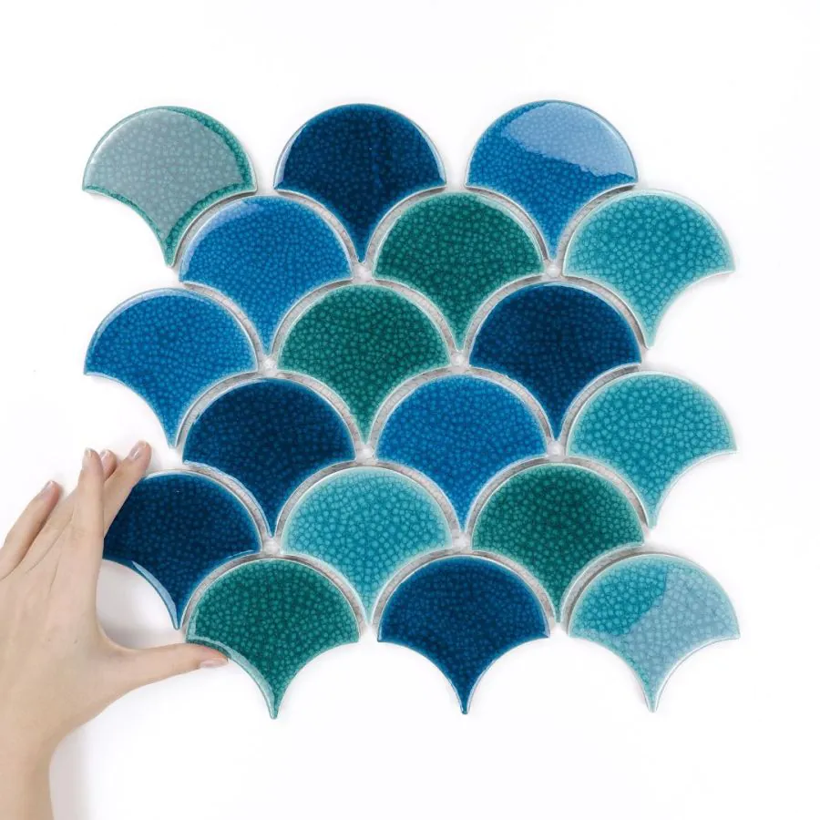 Fliese Flabellum Sea Mix Glänzend